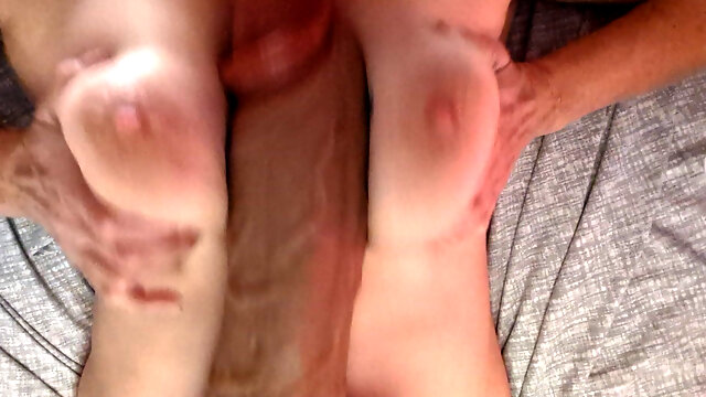 Titty Fucking with a Huge Dildo