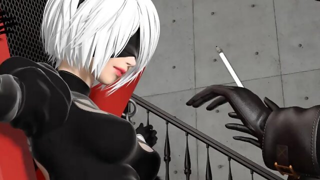 Nier Automata - 2b and 9s: Big Ass, Blowjob  Cumshot Porn