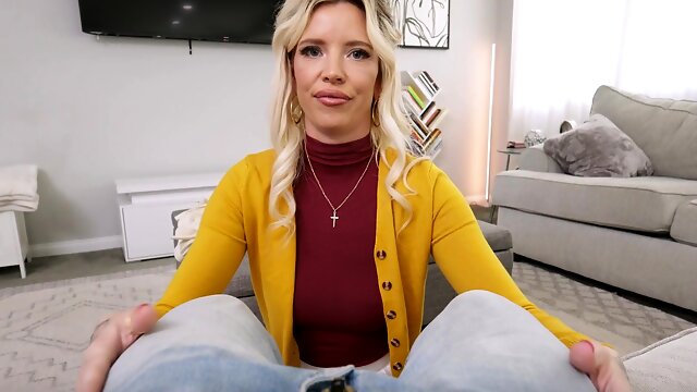 Lavishly tattooed blonde mom Kitt Jones blows and rides cocky dude in POV