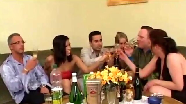 Ebony babe fucked after party: Blowjob, Anal  Interracial Porn