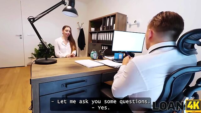 Hot Customer Wanted To Get A Loan, But Got Fanal Sexed Eventually. Sexy Sex With Arina Shy