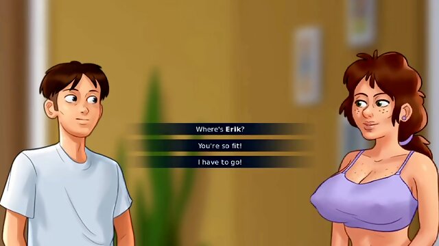 Summertime Saga Part 10 - Step son-in-law cravings about Landladys gigantic Boobs