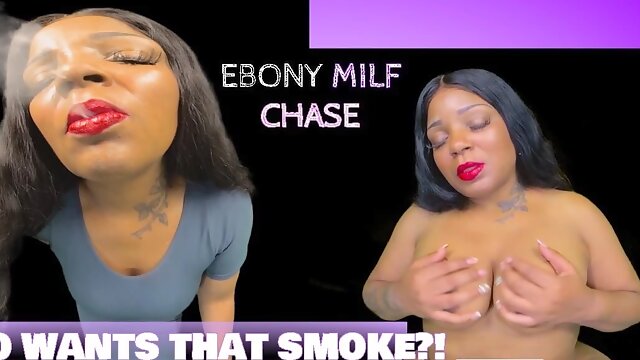 Smoking Hot Ebony Stepmom Chase- MILF Smoking Fantasy