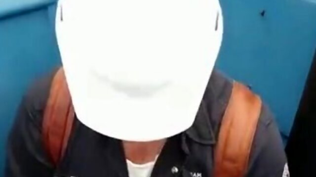 Bearded Hunk Strokes Cock Outdoors in a Porty Potty 2