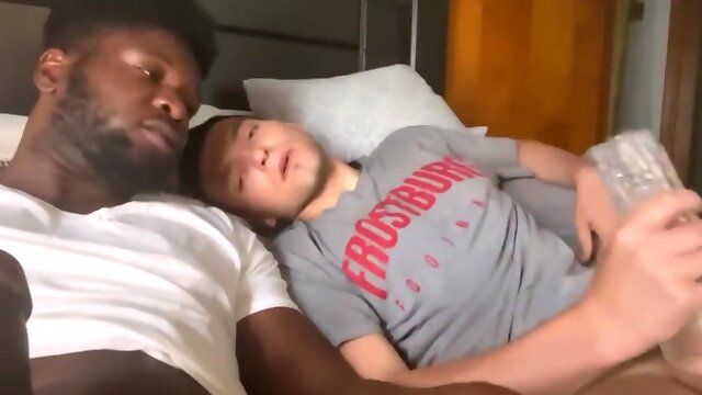 Interracial Couple Uses Fleshlight On Each Other & Cum Inside It