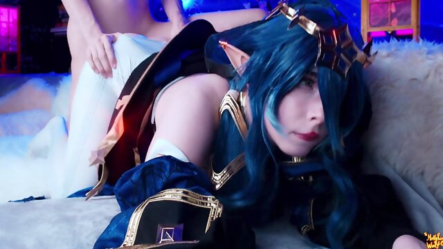 Genshin Impact. Layla Swallows A Big Cock Down Her Throat With Molly Redwolf