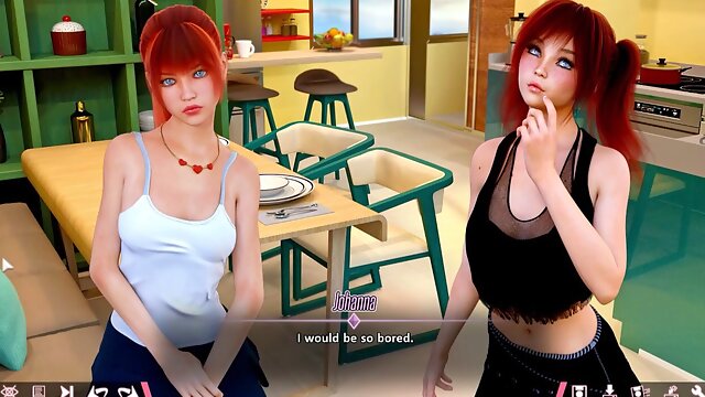 Bikini babe in stockings and high heels gets wild in a 3D cartoon adventure