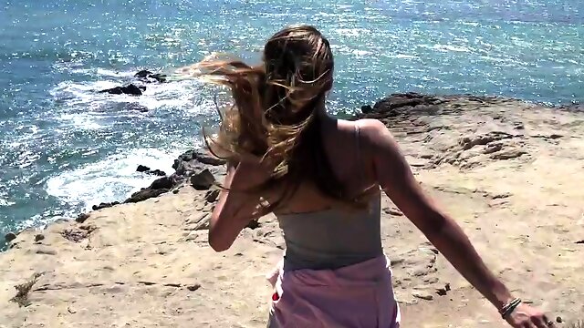 Beach fun and trip with Aubry Babcock sucking and fucking