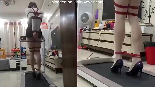 Bondage On Treadmill: Hardcore, Fetish  Bdsm Porn