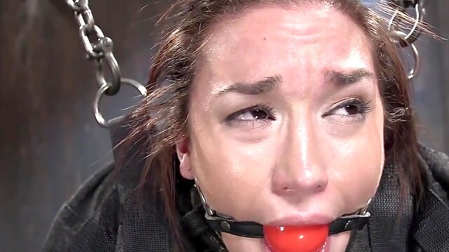 Brunette Shained In Strait Jacket - Gabriella Paltrova