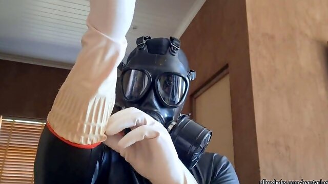 Slippery milky gloves ASMR with Rubberflex