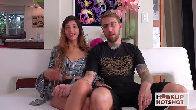 Behind the scenes - little Kitty Carrera loves to get banged by Bryan Gozzling!