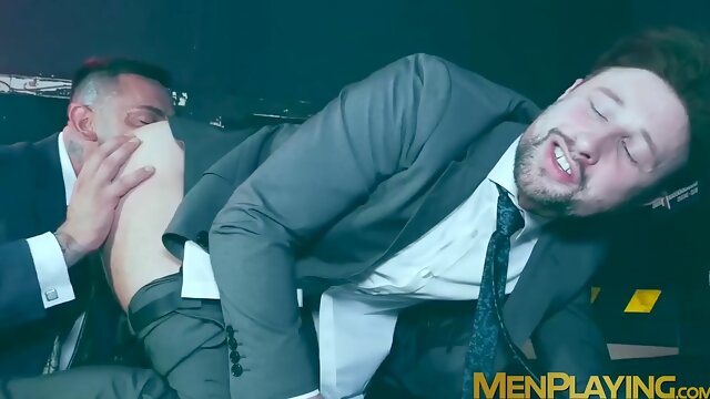 Drew Dixon In Horny Hops On The Sling And Get A Rough Ass Drilling From Leo La Rosa