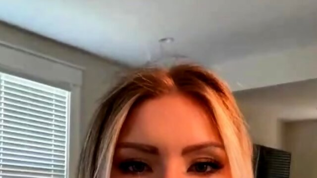 Sensational blonde glamour babe solo and she enjoys it