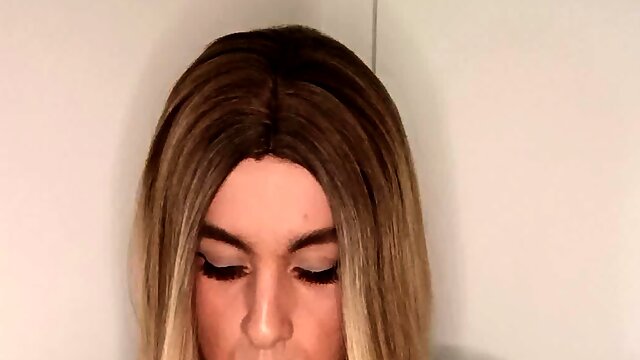Shemale Solo, Crossdresser, Jerking, Amateur, Sissy