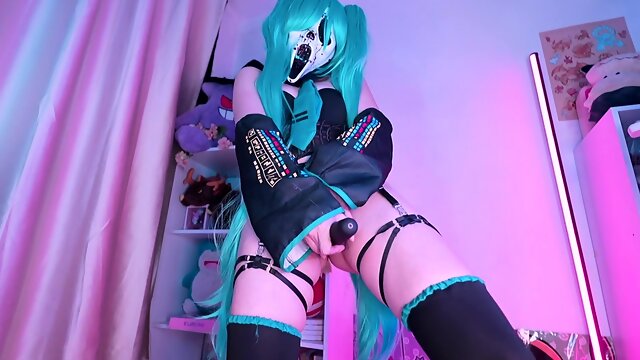 Exotic camgirl in lingerie masturbates with her favorite toy