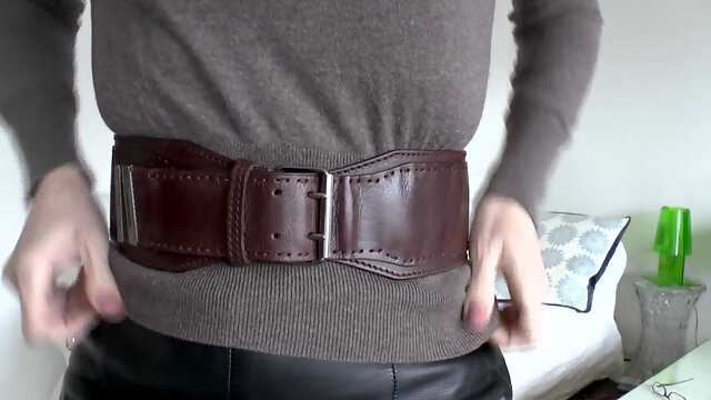 Belt Fitting in the Living Room, Part 2, Lady Victoria Valente