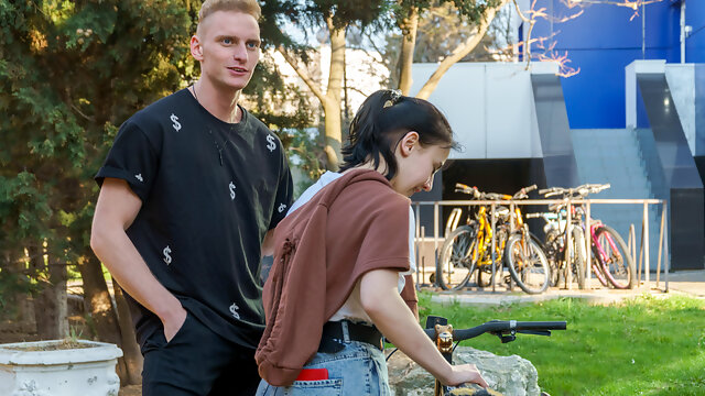 Inked girl with a cute face wants a dick in her WET PLACE