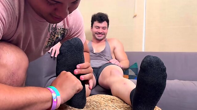 Sweaty Bare Feet Worshipped Slow