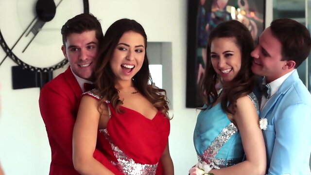 Brunettes Riley & Melissa in a X-rated foursome with Bard and Hart