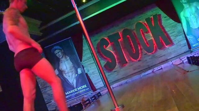 Markie More strips and dances before sloppy dick sucking