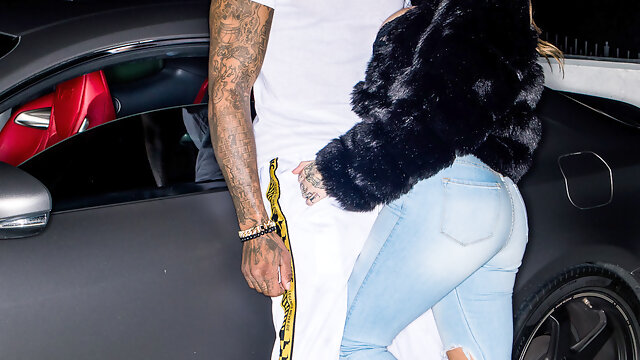 Tattooed PAWG with fake tities takes BBC in mouth, pussy, and ass