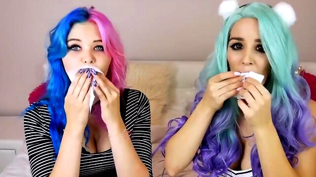 Lesbians Testing Lip Balm and Kissing: Amateur, Talking  Tasting Porn