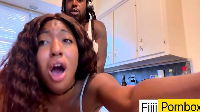 18 Year Old Ebony Get Her Pussy An Asshole Destroyed By Str8rich Bbc