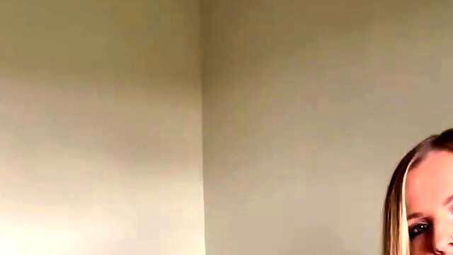 Super hot busty blonde babe fucks a big dick on webcam