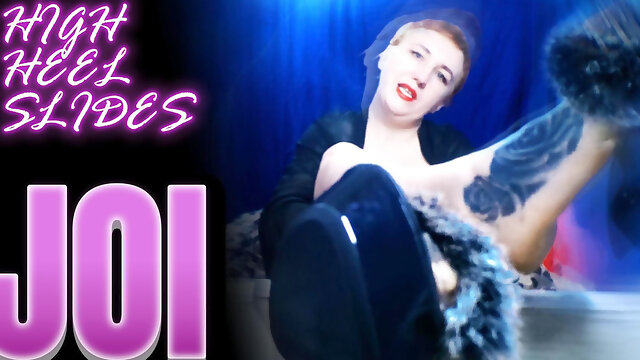 Lady Angela High Heel Slides Pixie Hair JOI