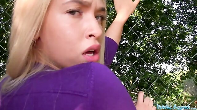 Public Agent Teen blonde Briana Bounce with real big boobs