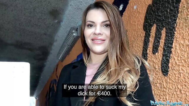 Public Agent – Russian shaved pussy fucked for cash