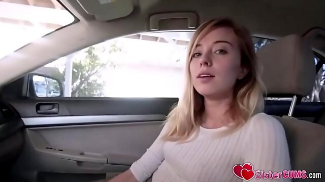 POV Fucking Stepbrother in Car