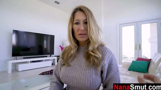 Horny step granny asks step grandson for sex