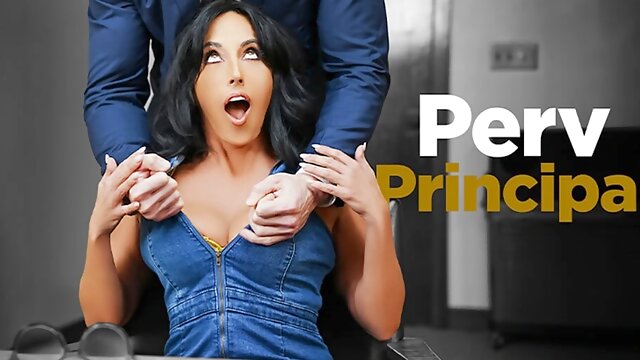 Desperate Teacher Abi James Tries To Make A Raw Deal With The Perv Principal