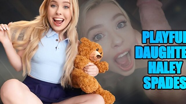 Petite Stepdaughter Haley Spades Gets Her Pussy Covered In Cum After Taboo Hardcore Fuck - DadCrush