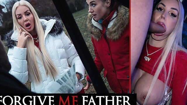 Forgive Me Father - Sinning Blonde busty amateur bimbo with big ass in sexual hardcore reality show