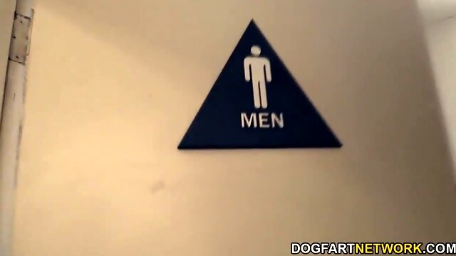 Brooklyn Chase Gets Black Cocks To Fuck In A Restroom