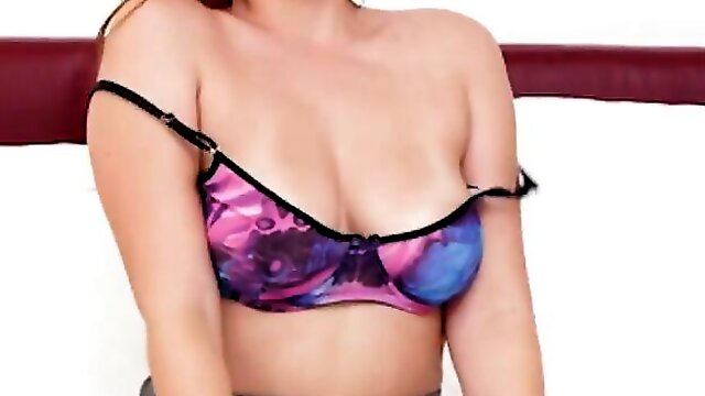 Cheerful Antonias nylon masturbation video