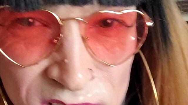 Shemale, Cumshot, Solo