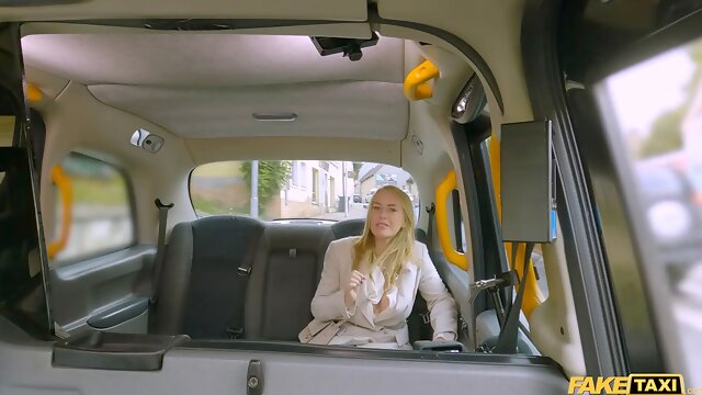 Chief chick with Big Boobs dreamed my cock - fake cab