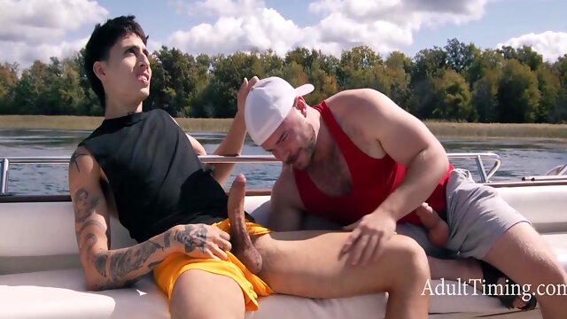Straight Blue Balls Gone Gay On Blue Waters With Angel Azul, Marcus Mcneill And Angel Elias