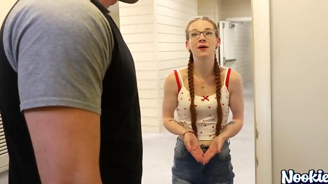 Ginger teen Amy Quinn couldnt help herself and fucked with her ex