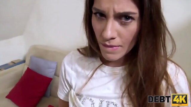 Debt4k. debt agent comes to Eveline Dellai house and bangs