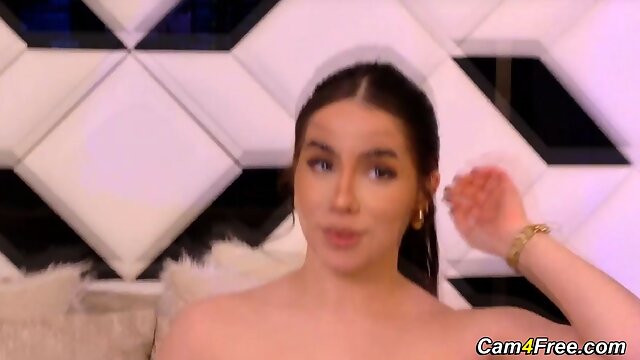 Big Tits Brunette Masturbates Solo