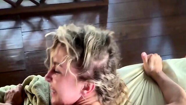 Hot blonde and redhead give hardcore pov blowjob