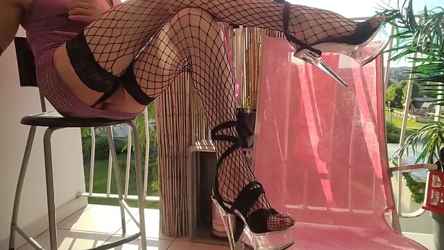 Crossdresser, Lingerie, Cumshot, Shemale, Outdoor