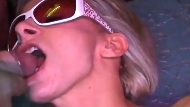 Blonde milf gangbang