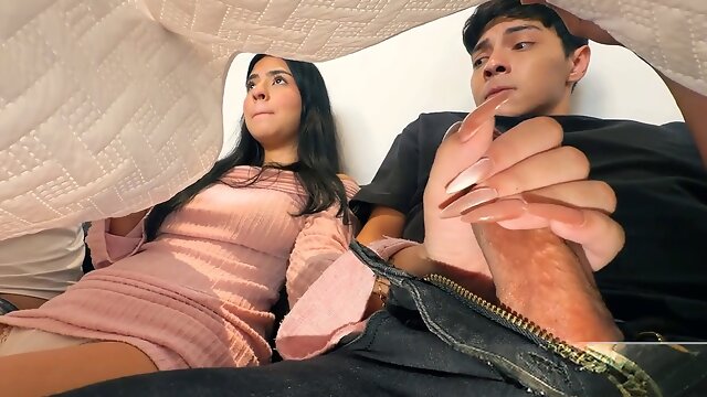 AFTER MY GIRLFRIEND GIVES ME A deep throat AND I CUM IN HER MOUTH, SHE goes TO THE BATHROOM TO romps WITH MY BEST FRIEND