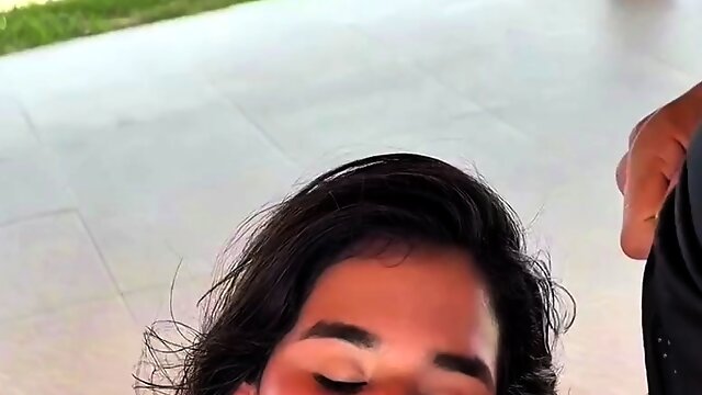 Michelle Rabbit Having Poolside Sex